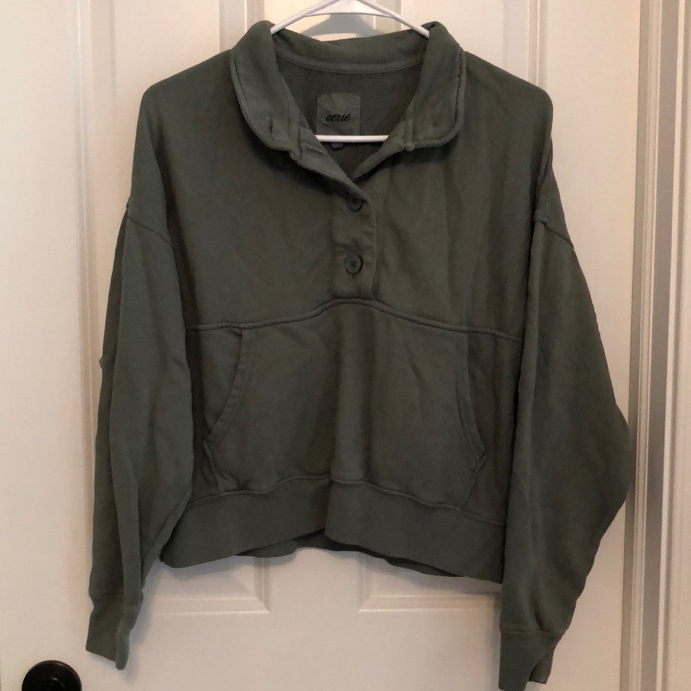 Dark green cropped sweatshirt